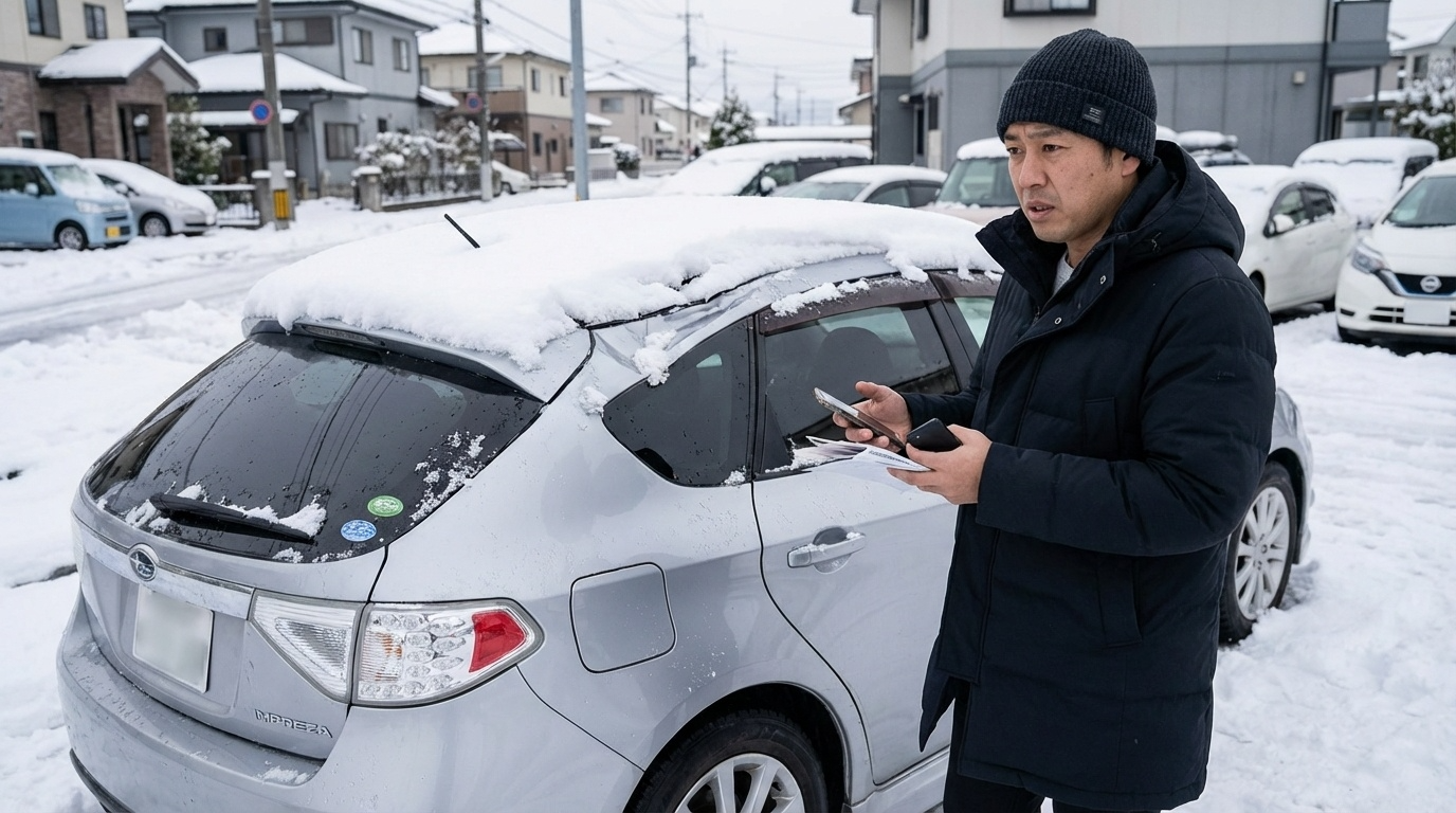雪で車が壊れた！保険で直せる条件と手順