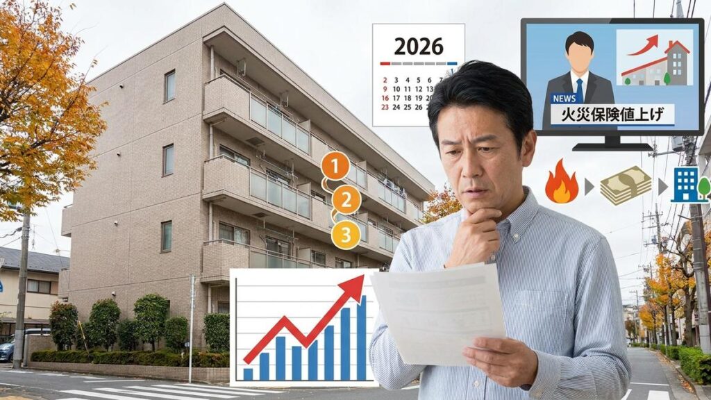 火災保険2026年値上げ対策｜アパートオーナー必読の3ステップのイメージ画像