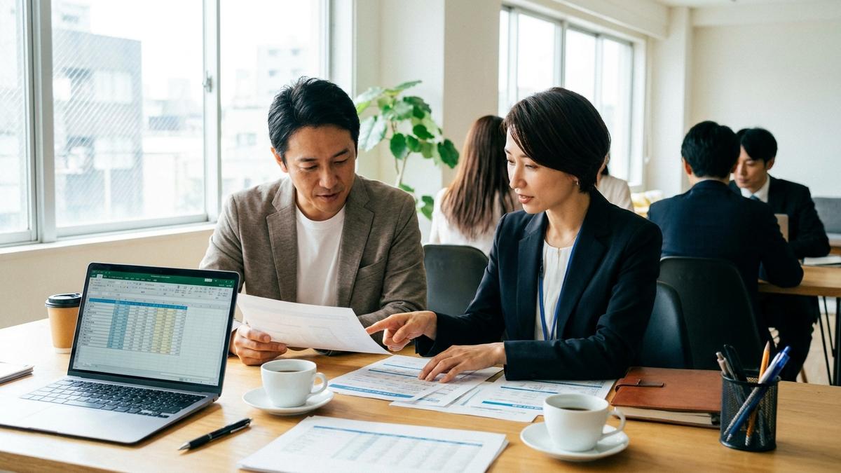 保険の見積もりを複数社で比較する場面