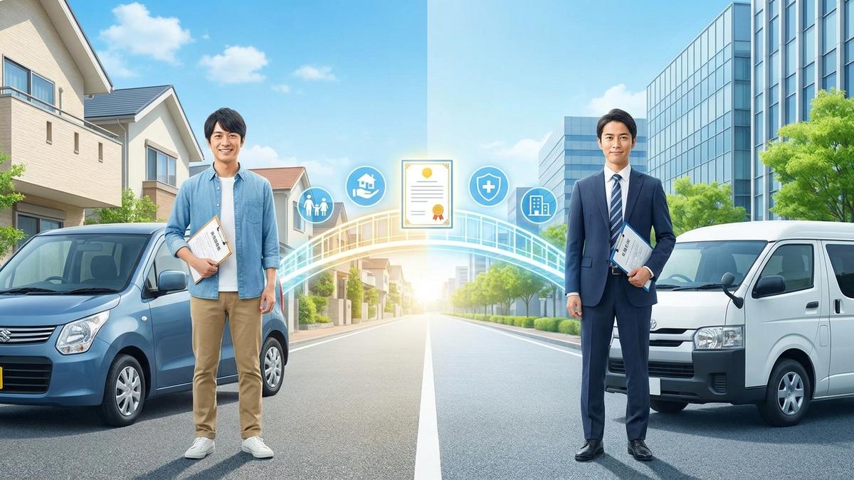 法人と個人の自動車保険の違いのイメージ画像