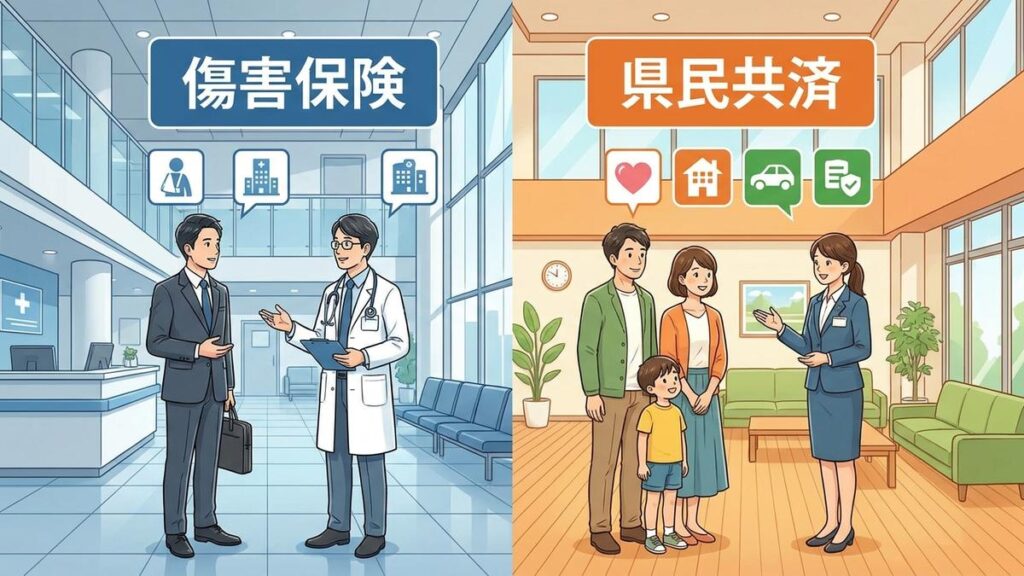 傷害保険と県民共済、何が違う？選び方を解説のイメージ画像
