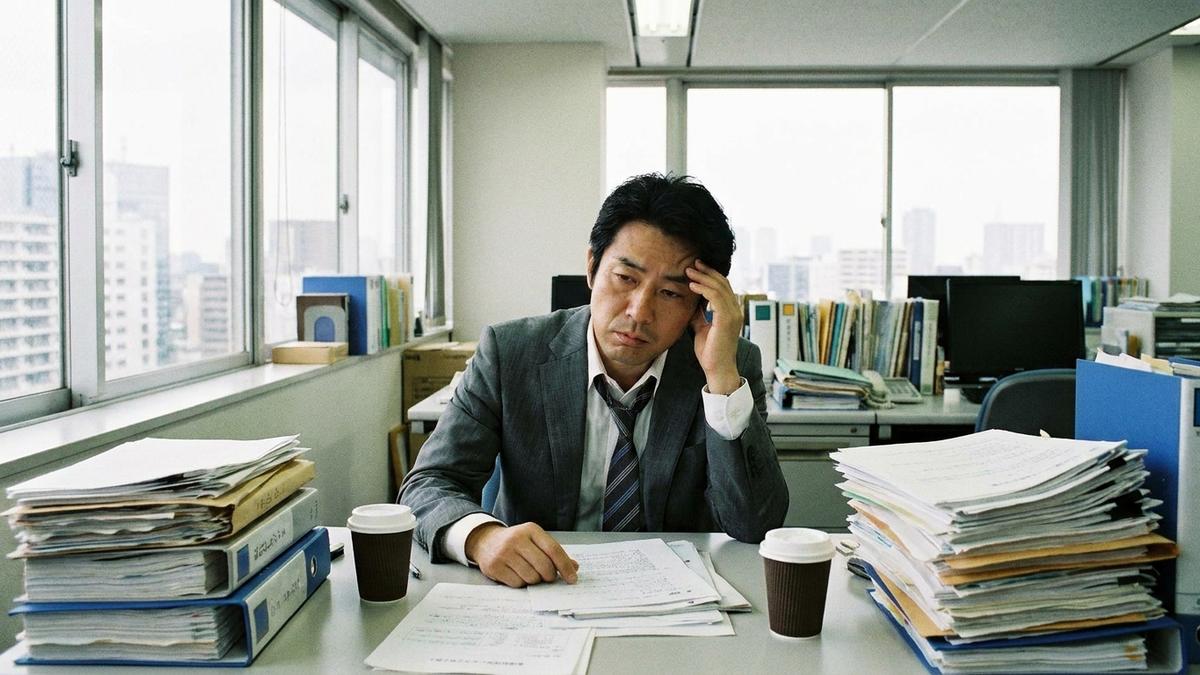 等級継承ができないケースを確認する男性