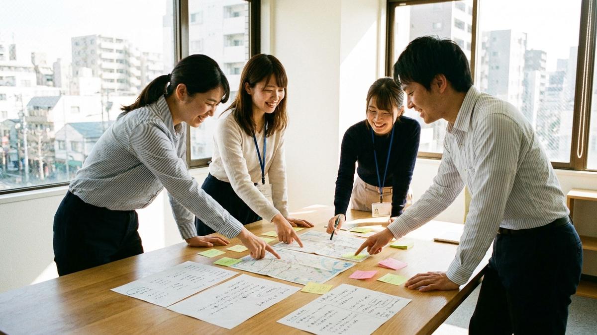 少人数グループがイベント計画を立てている様子