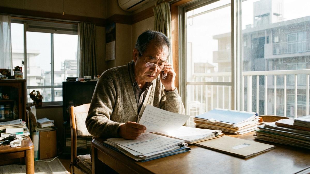 火災保険の特約加入条件を確認するアパートオーナー