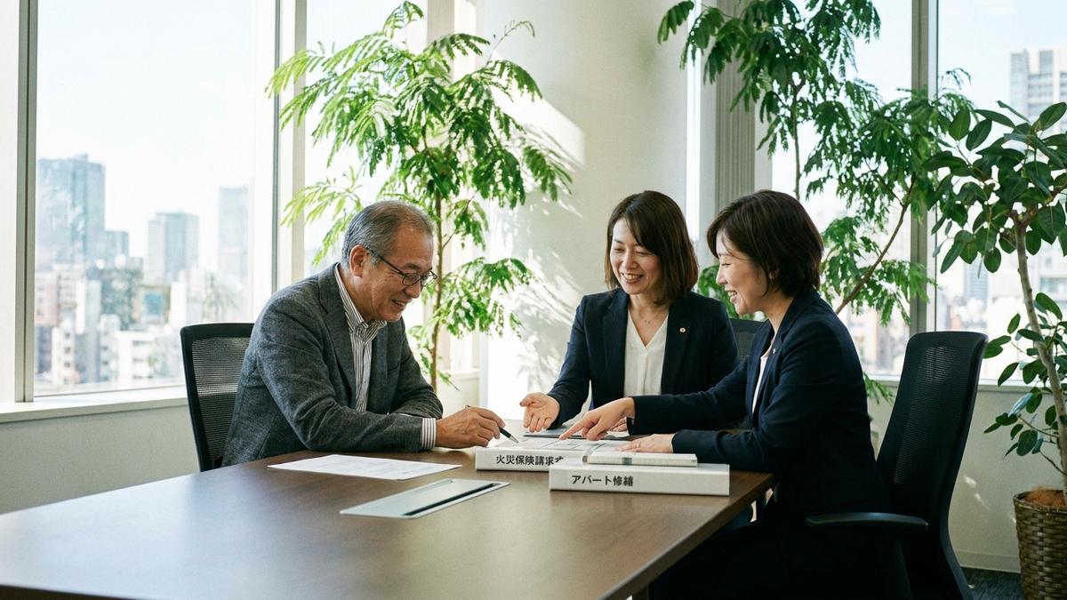 孤独死発生後の保険請求手続きをサポートする代理店担当者