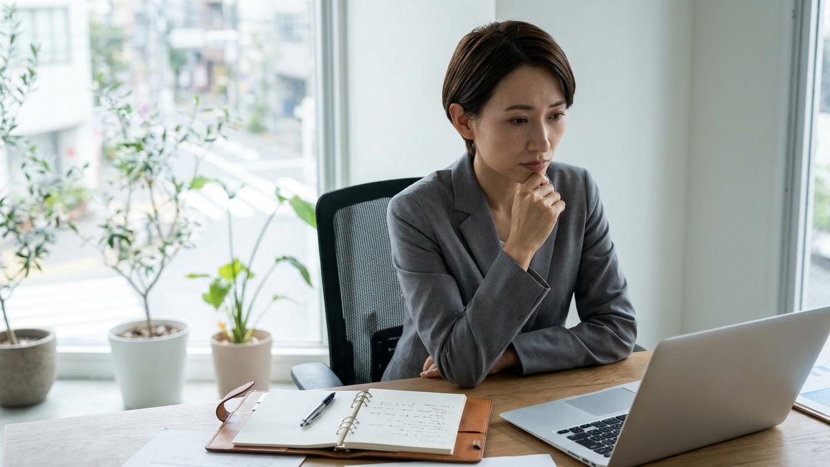 副業の社会保険二重加入を回避するための現実的な対策を検討する女性