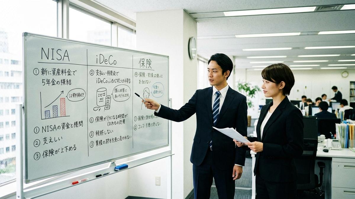 NISA・iDeCo・保険の使い分けを考えるビジネスパーソン