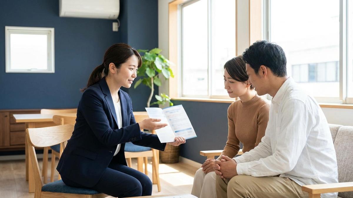 保険相談員が旅行前の備えを説明するイメージ