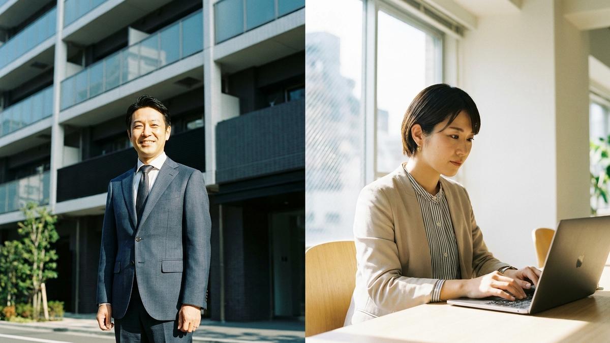 不動産オーナーと経営者が新種保険を検討するイメージ