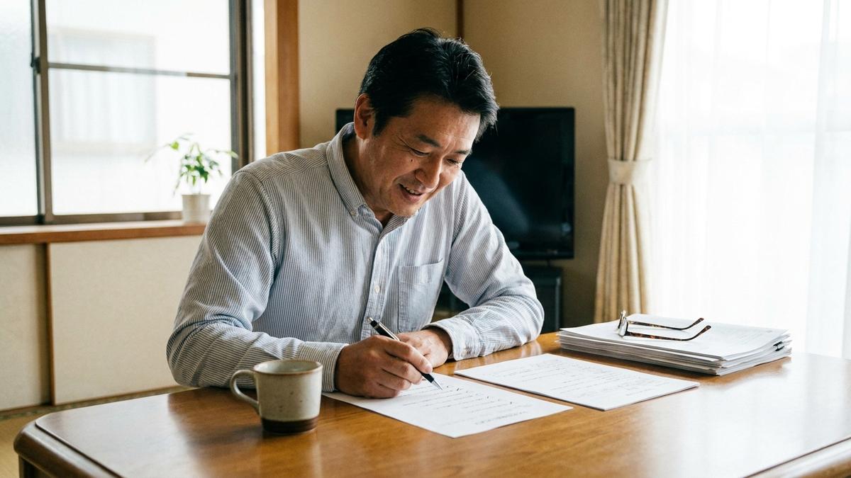 火災保険の契約内容をチェックする不動産オーナー