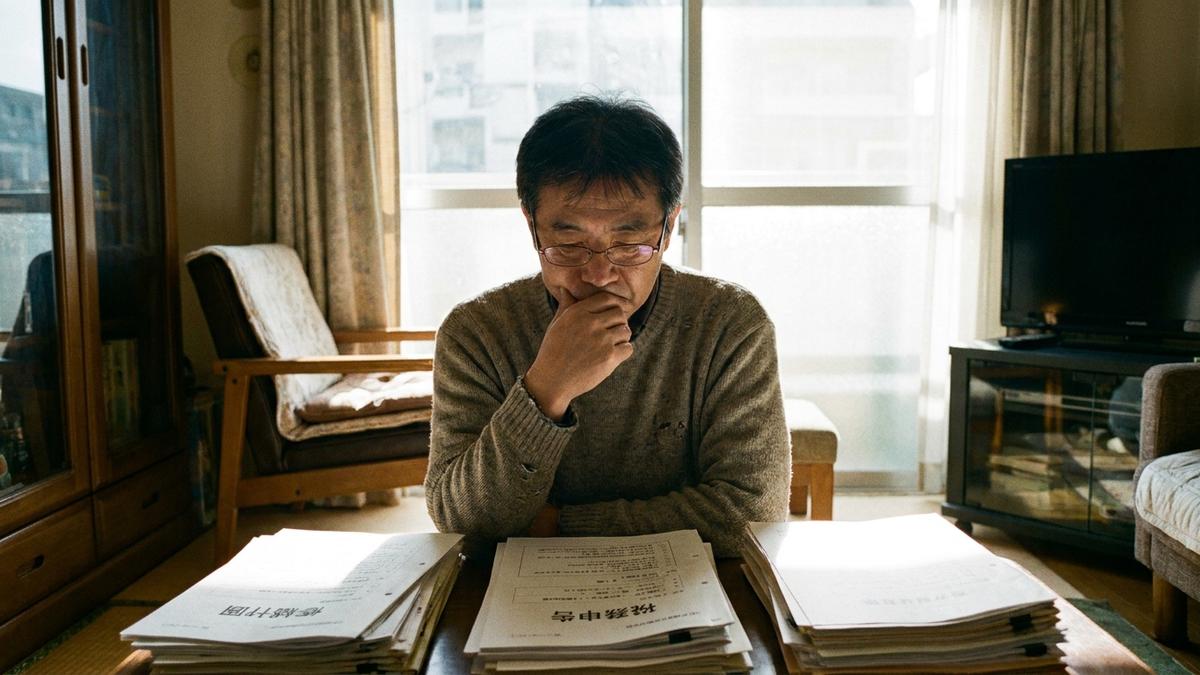 新種保険の加入を検討する不動産オーナーの男性