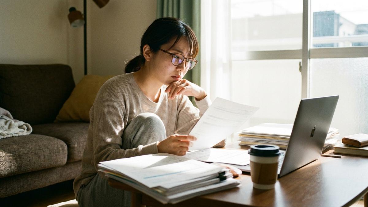 就業不能保険の必要性を検討する個人事業主の女性
