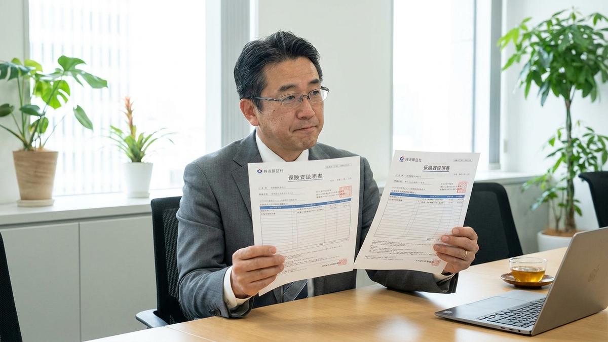 免責金額別の保険料を比較する様子