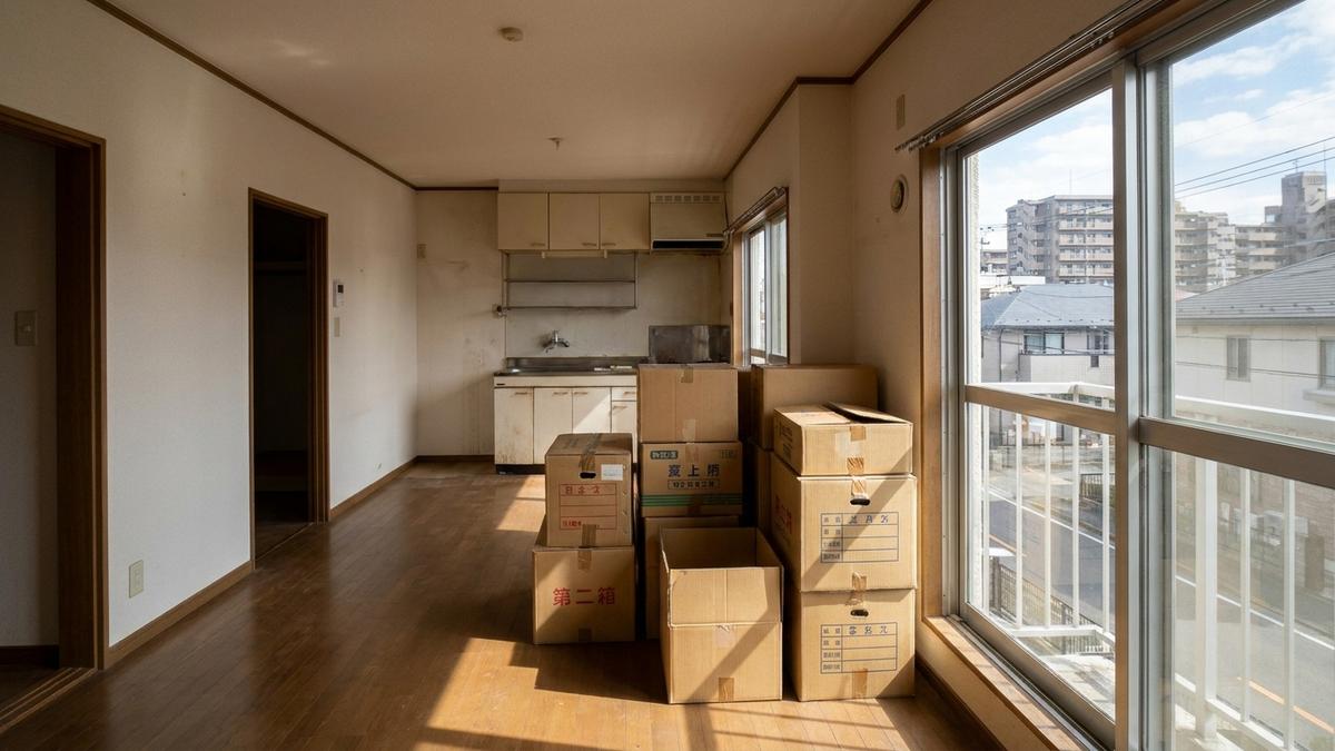 空室になったアパートの一室