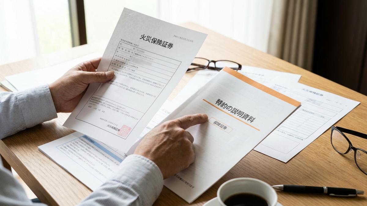 火災保険の3大特約を確認するアパートオーナー
