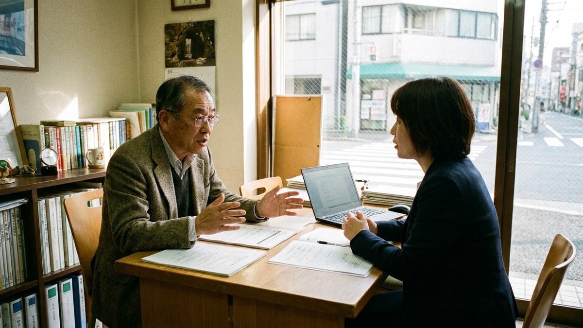 孤独死保険の加入判断について専門家に相談する不動産オーナー