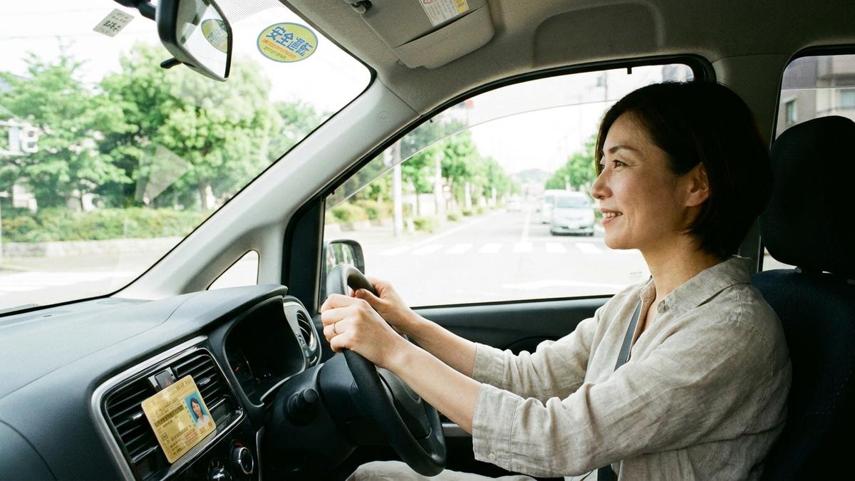 安全運転を続ける女性ドライバーのイメージ