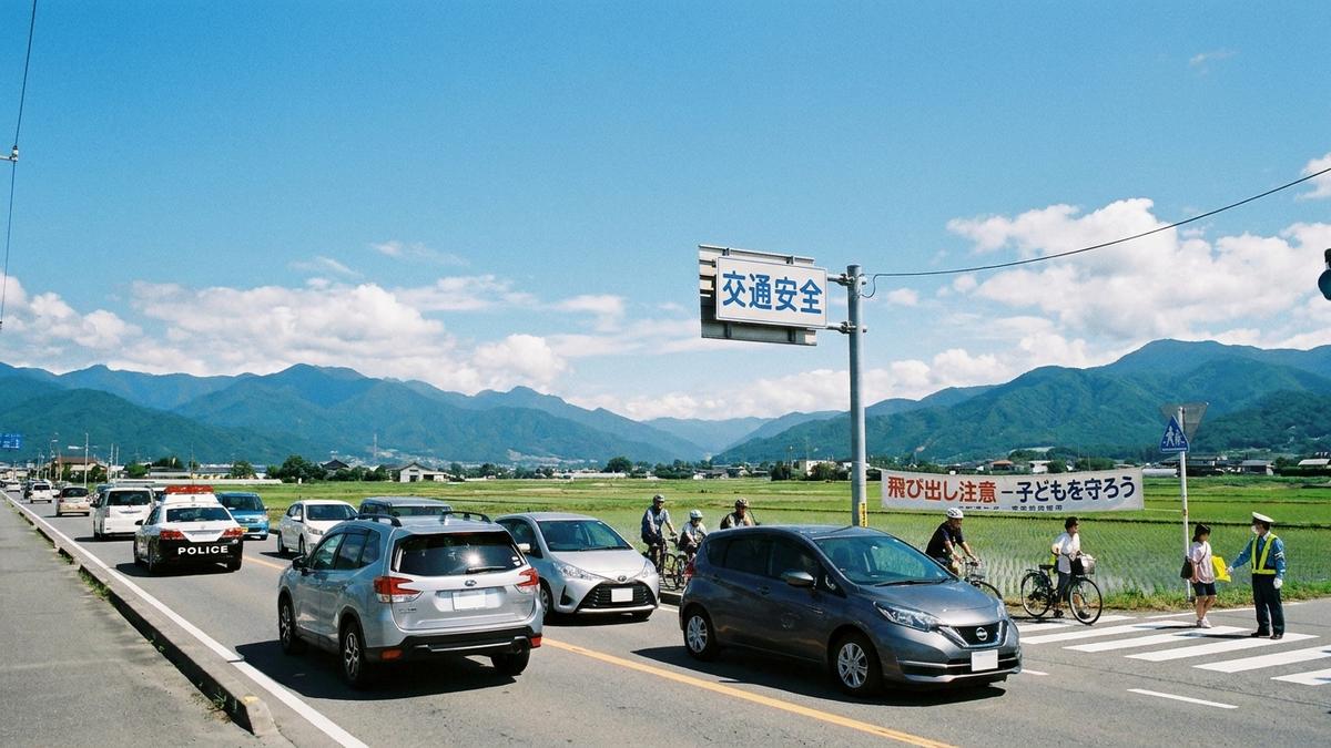 自賠責保険と任意保険の違いを表す道路のイメージ