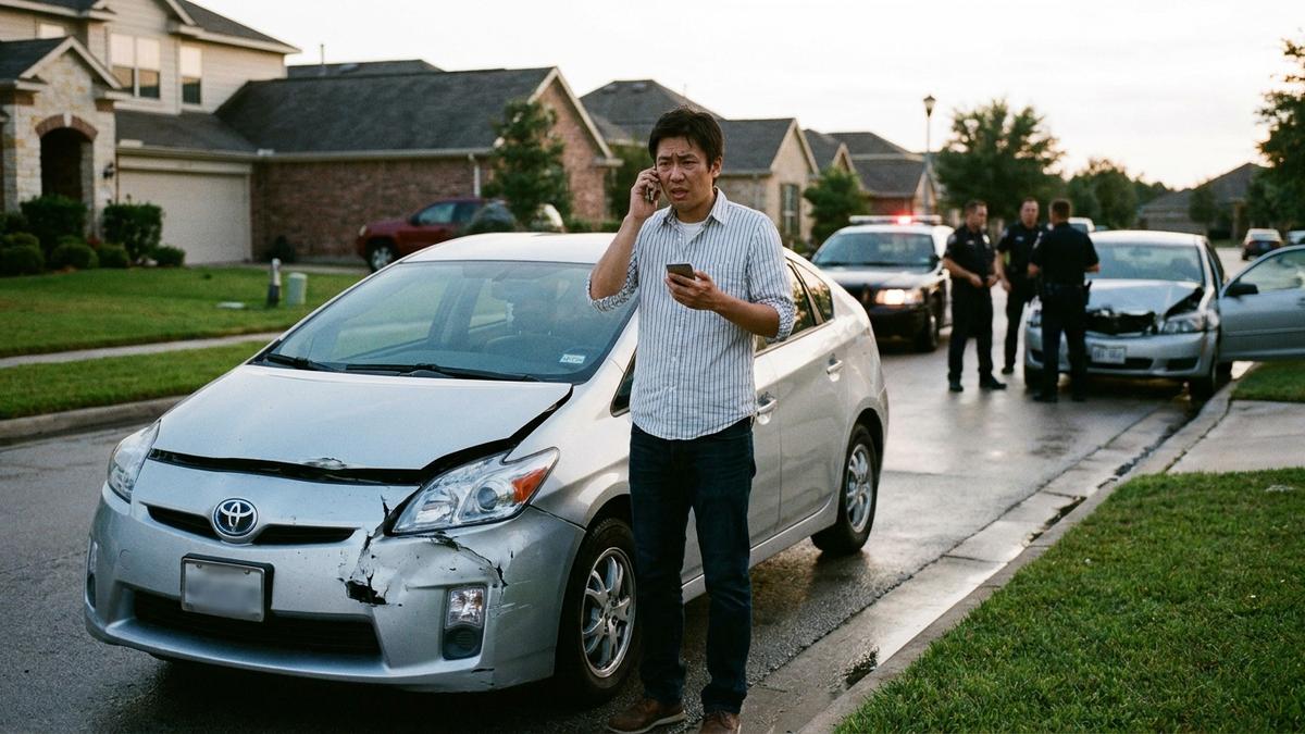 自動車保険の補償内容を確認する運転者のイメージ