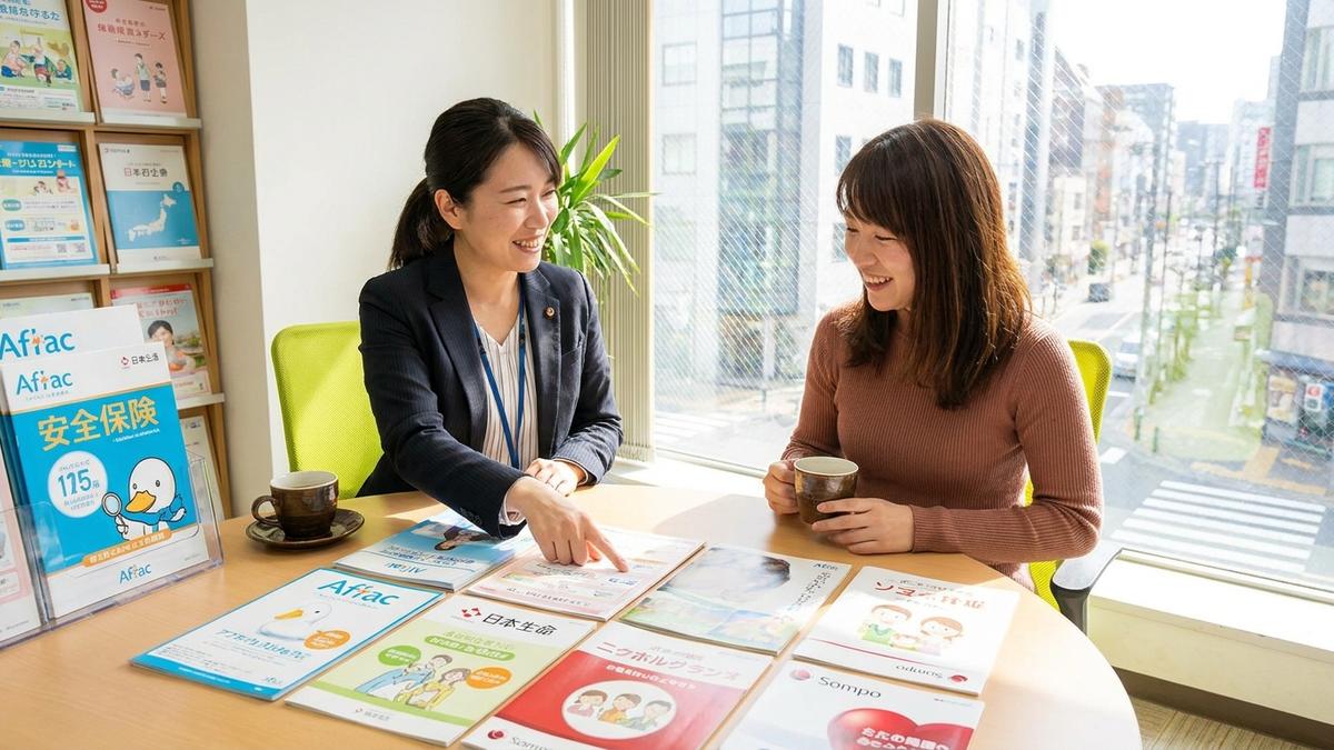 自動車保険の走行距離区分と割引を比較する様子